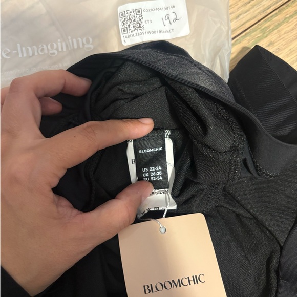 #192 BloomChic Women's Classic Black Swim Bike Shorts - Picture 6 of 7